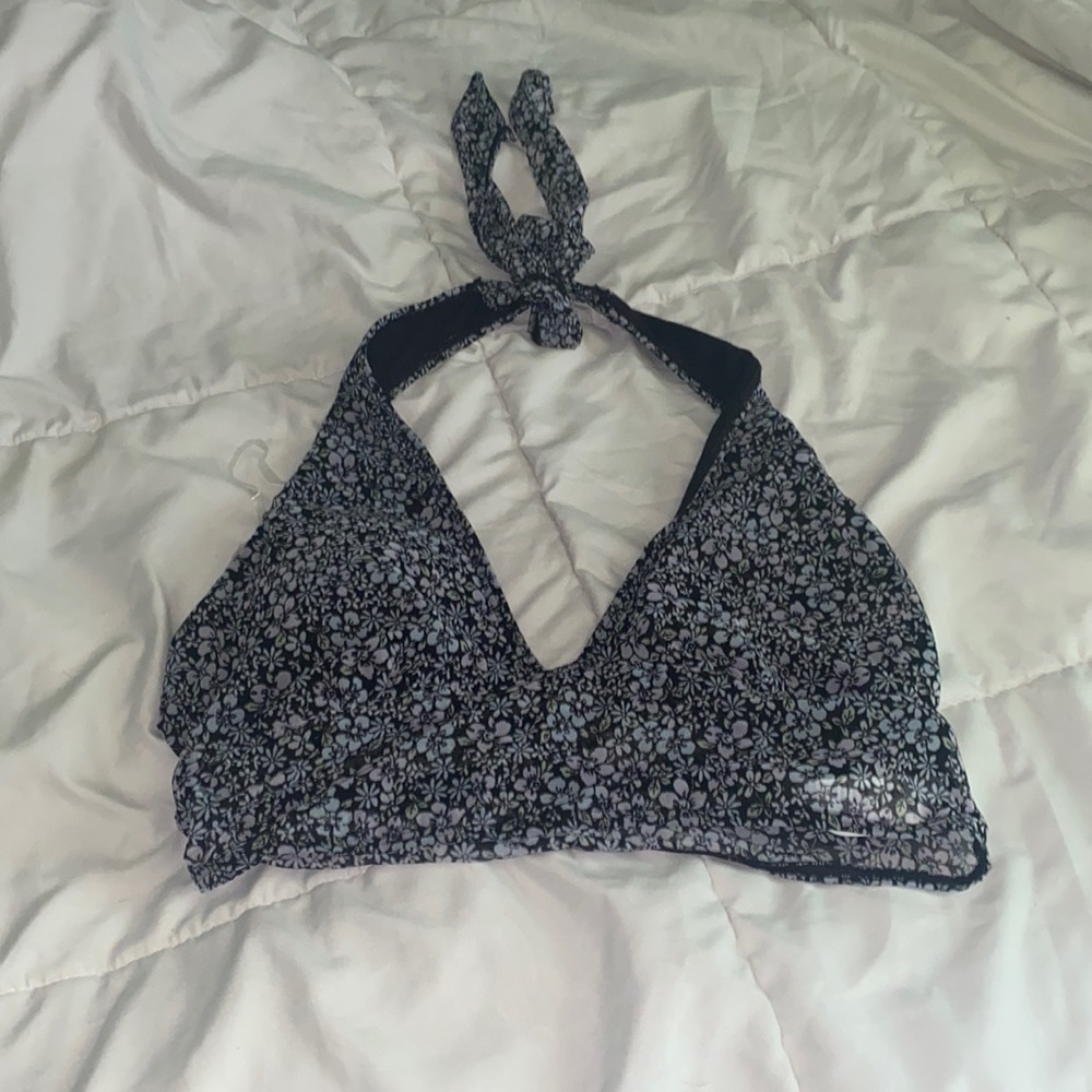 Gilly Hicks Blue Floral Halter Top